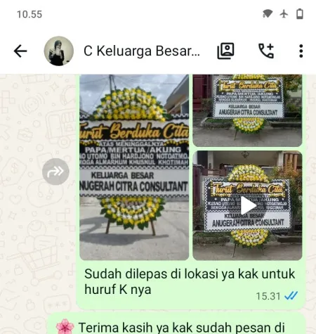 Pengiriman Papan Bunga Duka Sungai Bambu