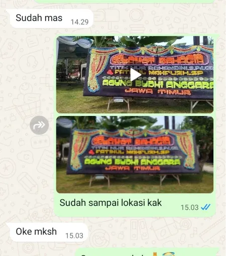 Pengiriman Papan Bunga Sungai Bambu